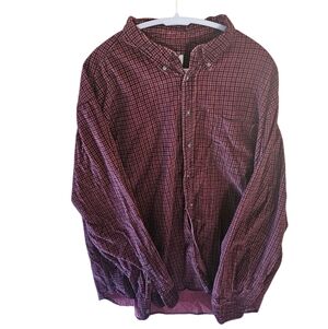 Eddie Bauer Red Checkered Shirt Flannel Xl Grunge Vintage CL0028